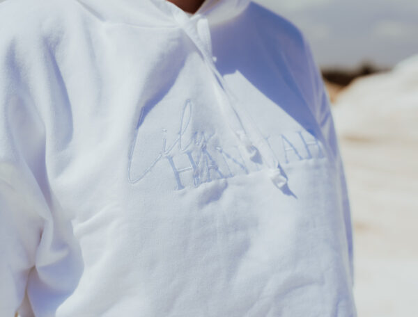 White Crop Hoodie - Image 5